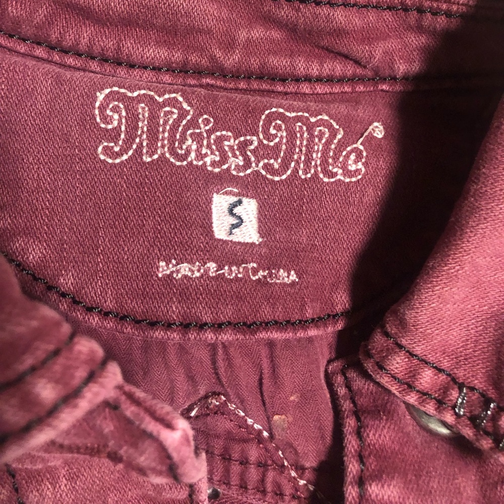 Miss me size small cropped jean jacket